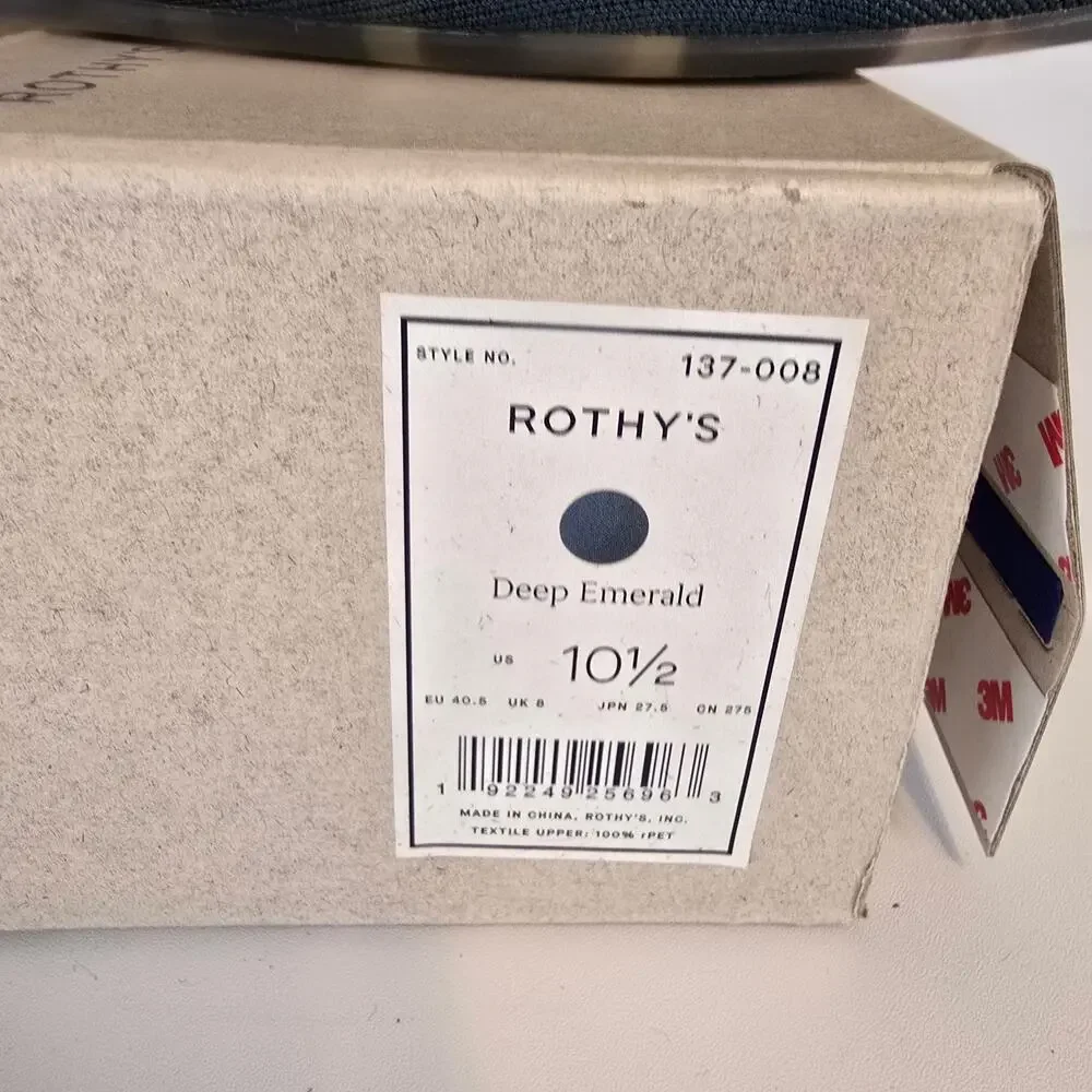 Rothy’s Almond Demi Mule Deep Emerald Knit Slip-On 10.5 NIB with Box - Picture 6 of 9